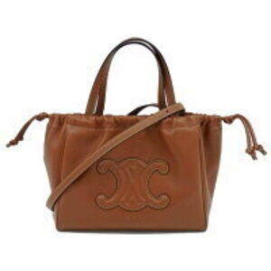 Celine Cabas Drawstring Cuir Triomphe Bag I T